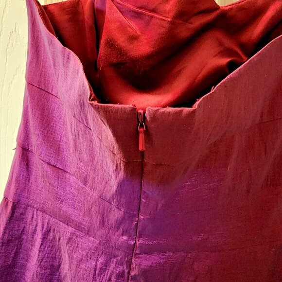 Jessica McClintock 4P Fuchsia Short Cocktail Prom Wedding Guest Dress Poly Blend - Picture 5 of 7